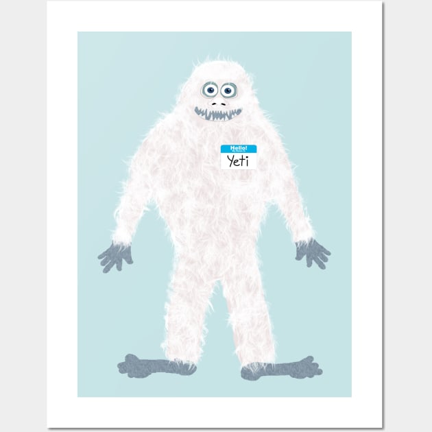 Yeti at a Social Gethering Wall Art by ahadden